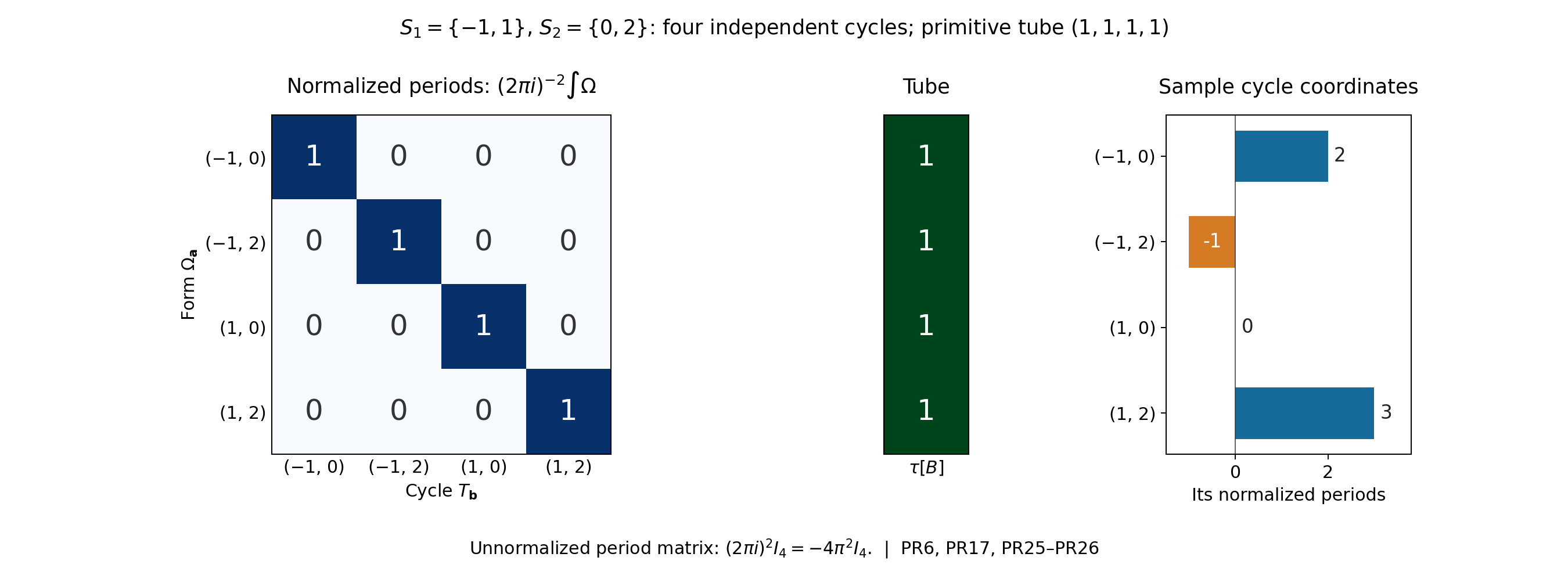 The complete normalized period matrix and primitive tube vector